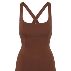 NWT Monday Swimwear Body Sequoia Romper workout onesie in Cliffside brown - XS P